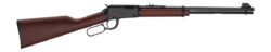 Henry H00122 Classic 22 S/L/LR 15/17/21+1 18.50" Blued Round Barrel, Black Aluminum Grooved Receiver, American Walnut Straight Grip Stock